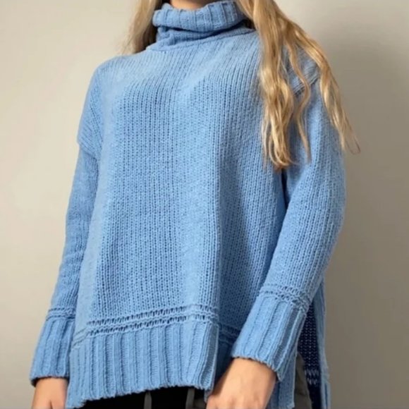 Aerie Chenille Oversized Turtleneck Sweater Size S - Picture 1 of 9